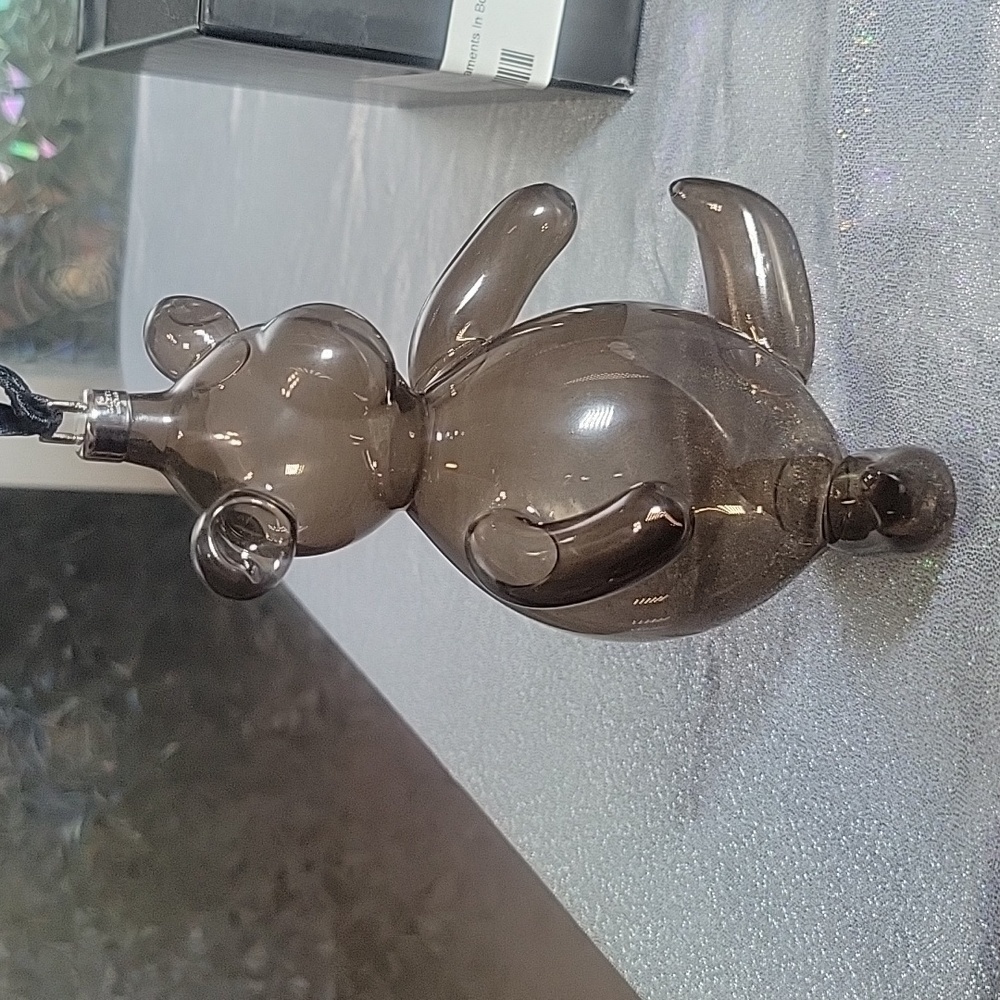 Gucci Vintage Handblown Glass Bear Christmas Ornaments Set of 2 Smoky - Picture 8 of 13